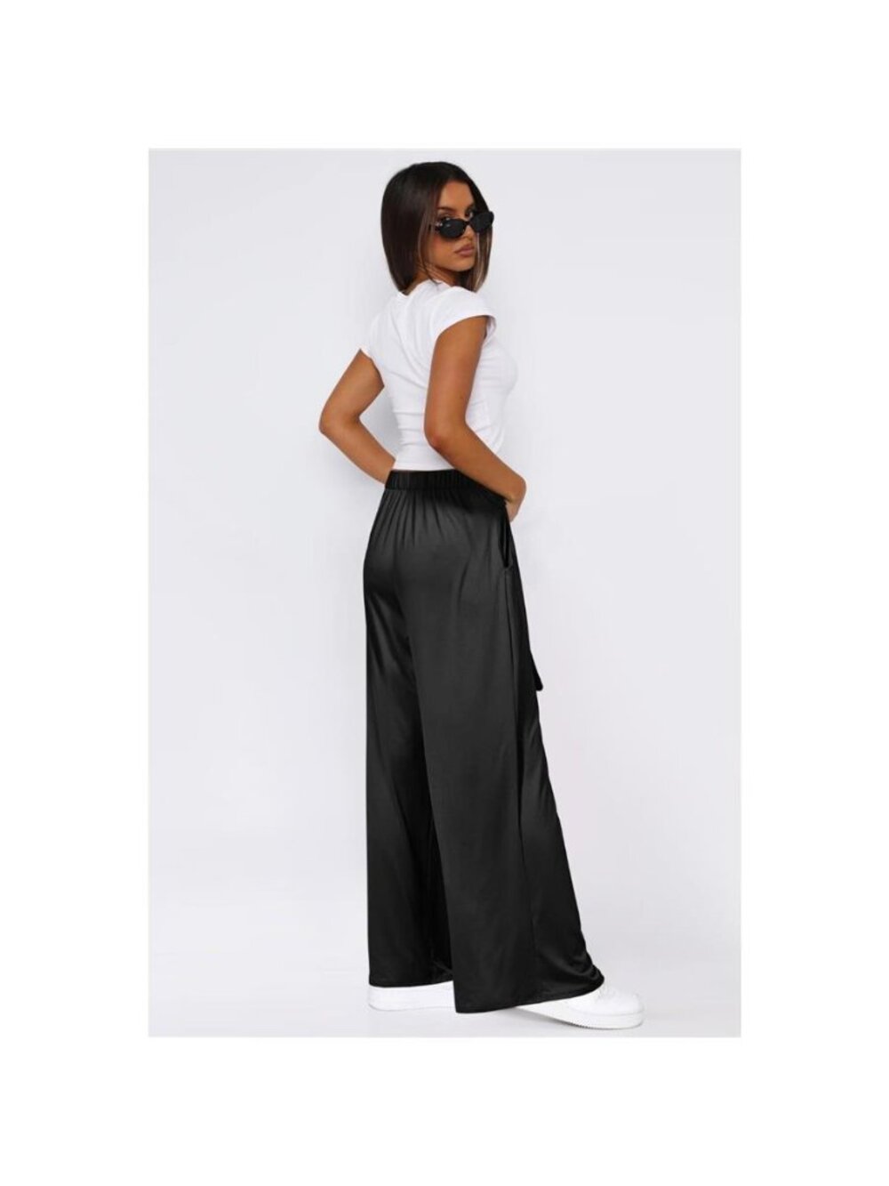 Tied Pocketed Wide Leg Pants - Picture 8 of 9